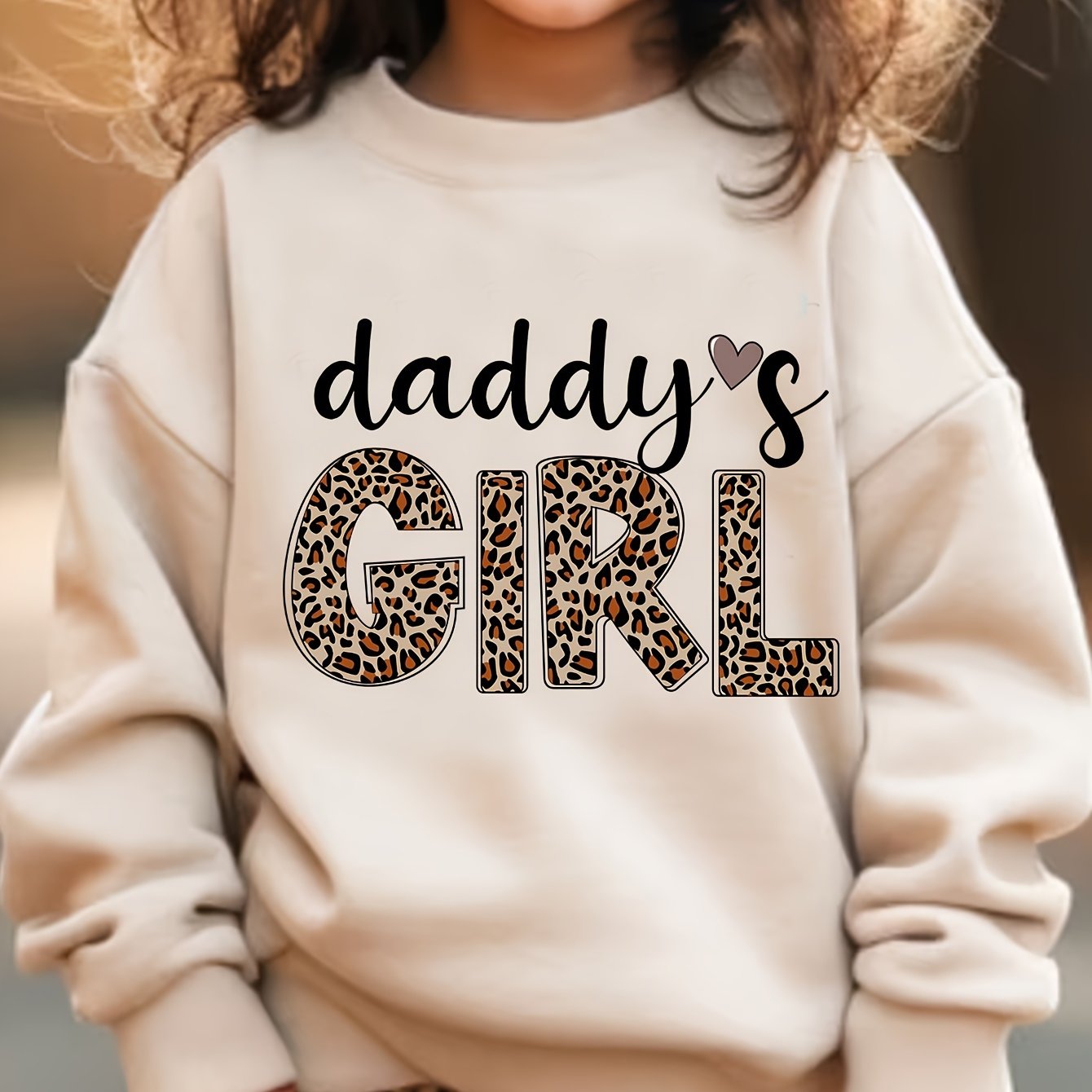 Sweat-shirt imprimé léopard Daddy's Girl