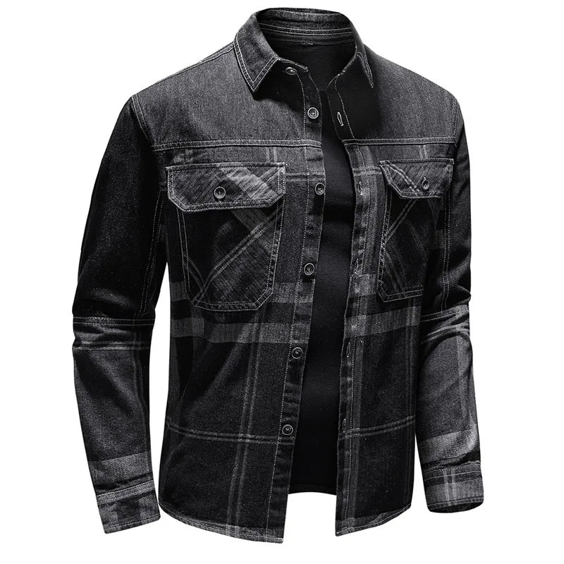 Chemise en jean à carreaux automne 2025