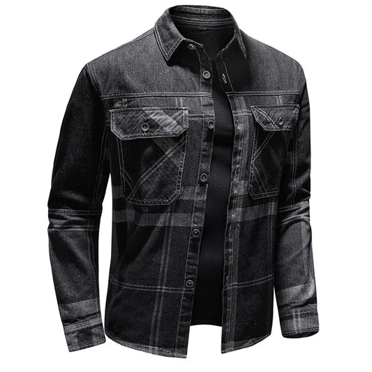 Chemise en jean à carreaux automne 2025