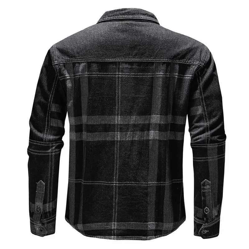 Chemise en jean à carreaux automne 2025