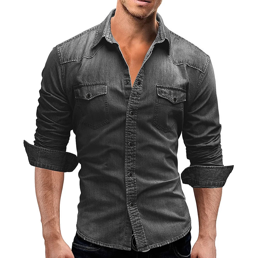 Chemise coton doux style cowboy