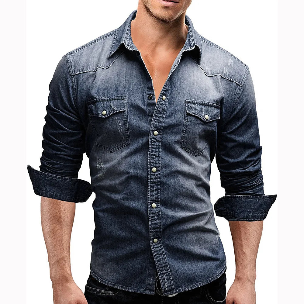 Chemise coton doux style cowboy