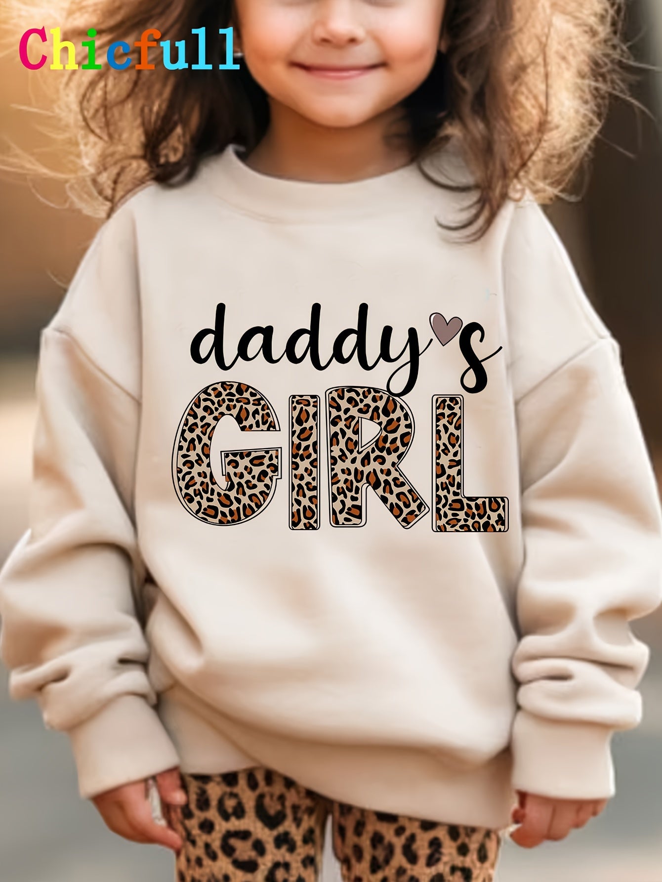 Sweat-shirt imprimé léopard Daddy's Girl