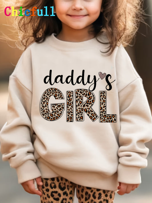 Sweat-shirt imprimé léopard Daddy's Girl