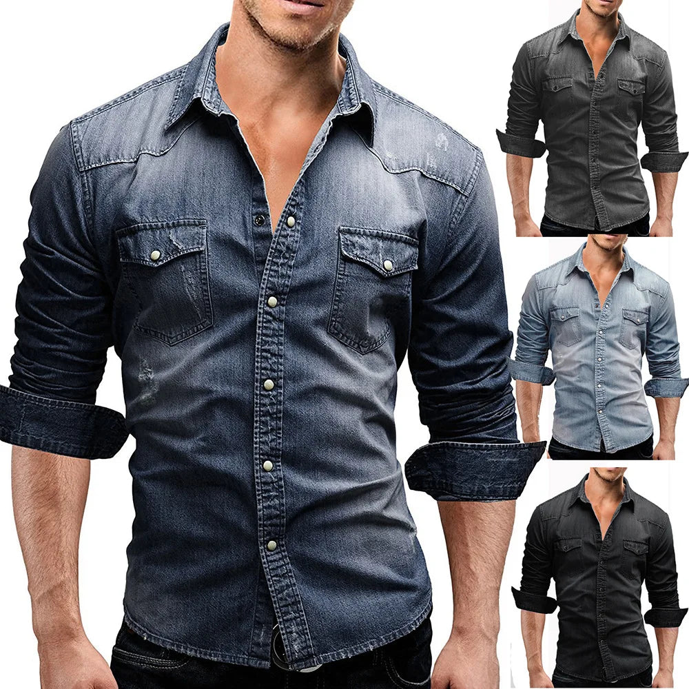 Chemise coton doux style cowboy