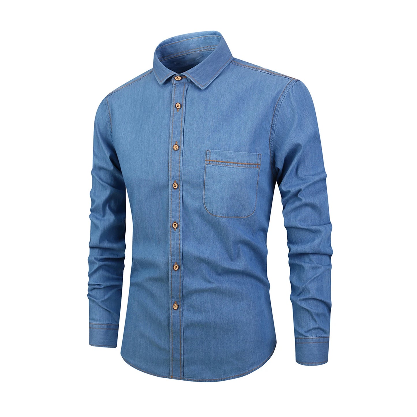 Chemise en jean manches longues