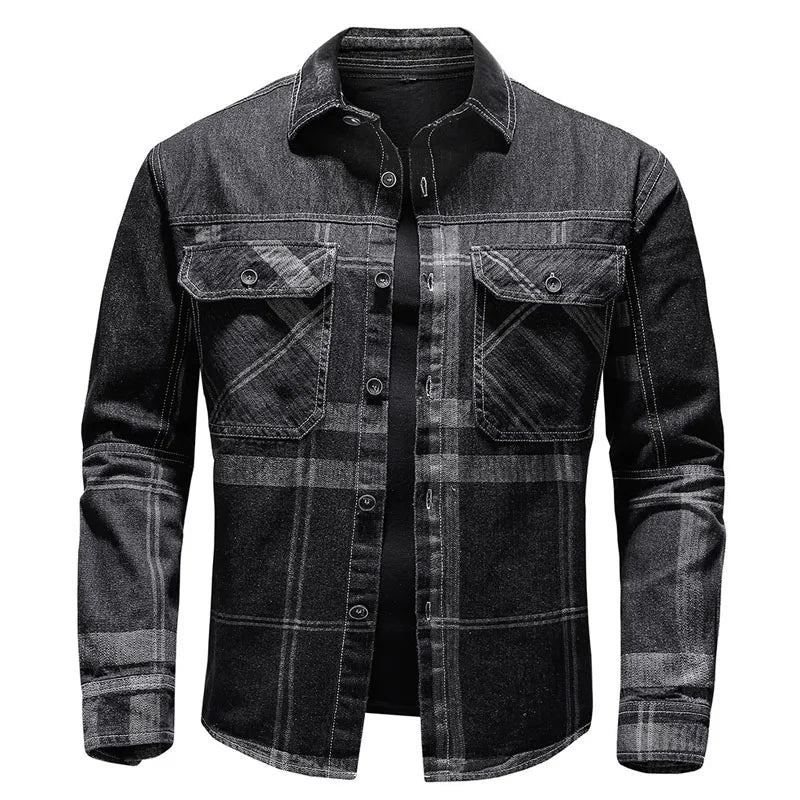Chemise en jean à carreaux automne 2025