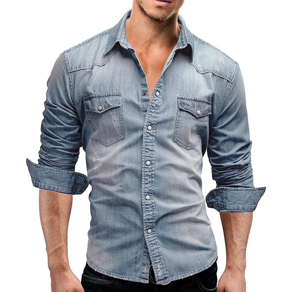 Chemise coton doux style cowboy