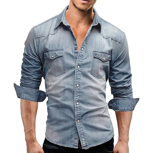 Chemise coton doux style cowboy
