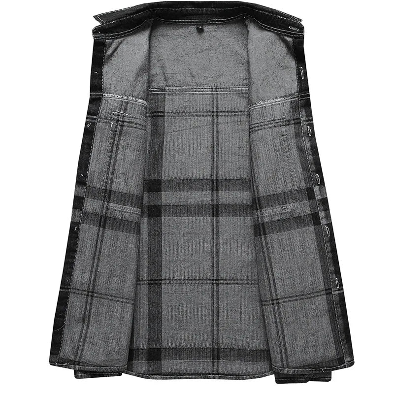 Chemise en jean à carreaux automne 2025