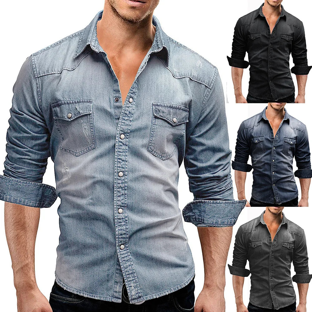 Chemise coton doux style cowboy