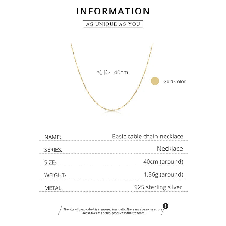 Collier argent sterling 925 BAMOER