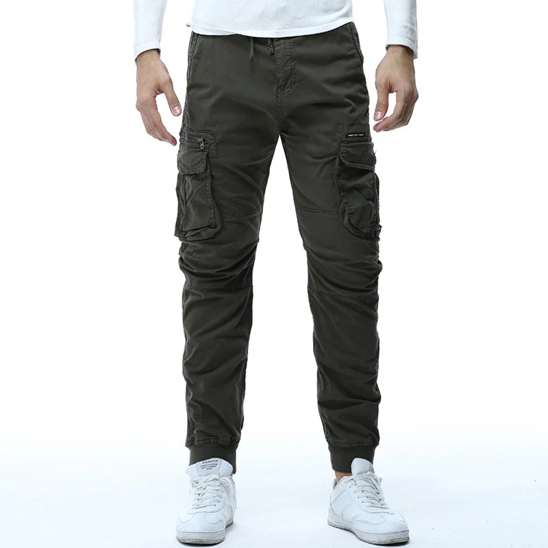 Pantalon cargo camouflage en coton