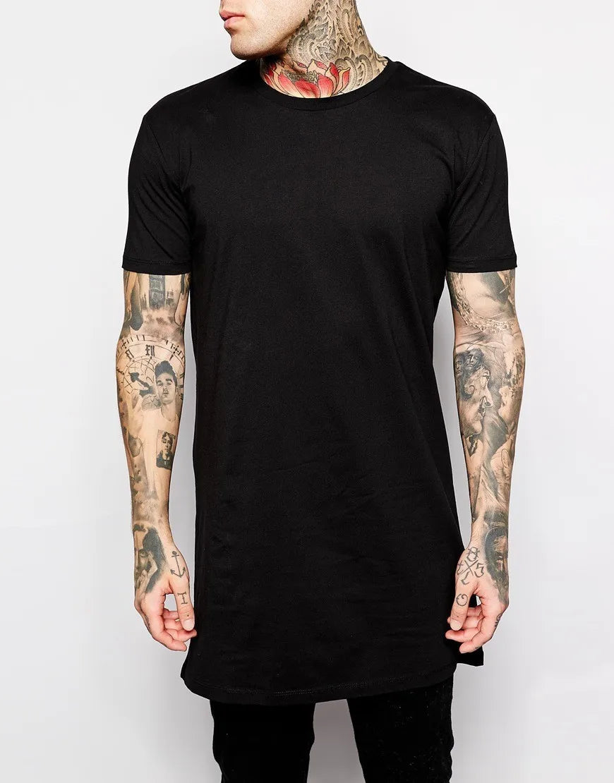 T-shirt long manches courtes style hip-hop