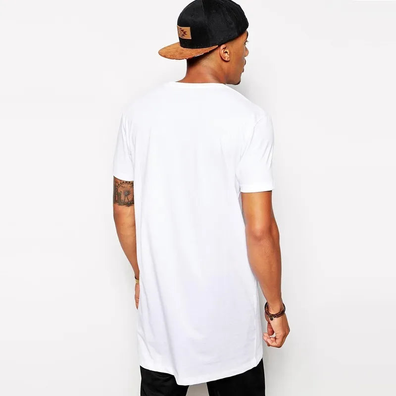 T-shirt long manches courtes style hip-hop