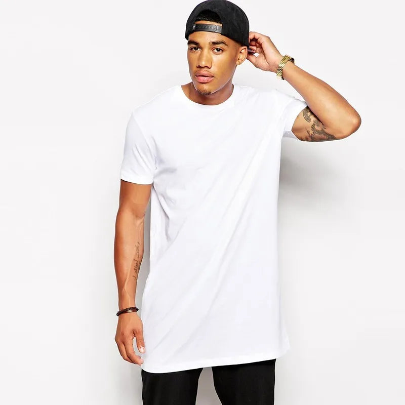 T-shirt long manches courtes style hip-hop