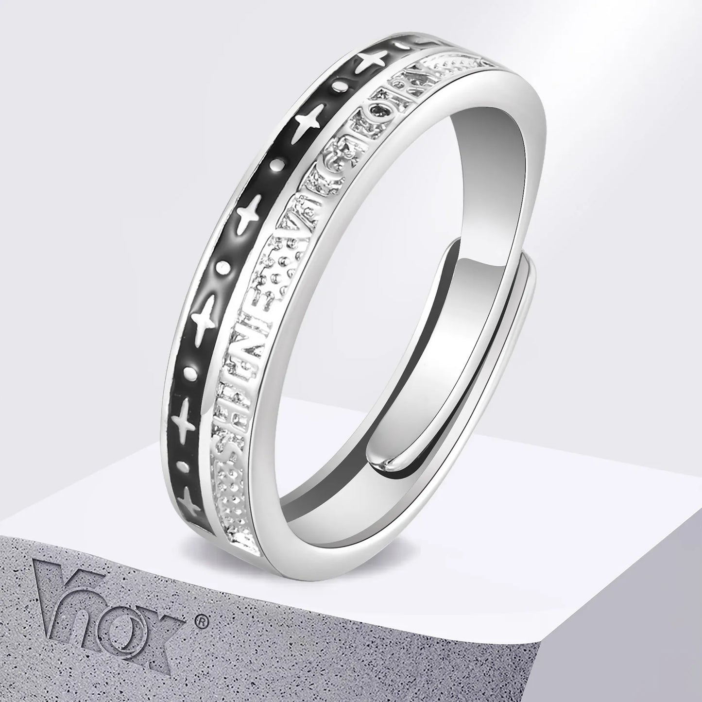 Bague Vnox pour hommes en métal de cuivre