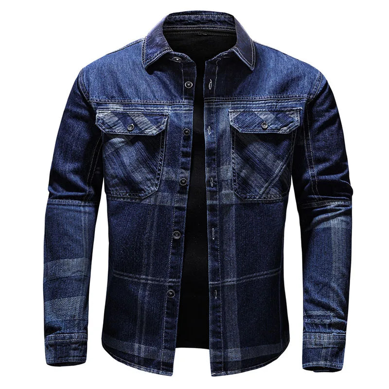 Chemise en jean à carreaux automne 2025