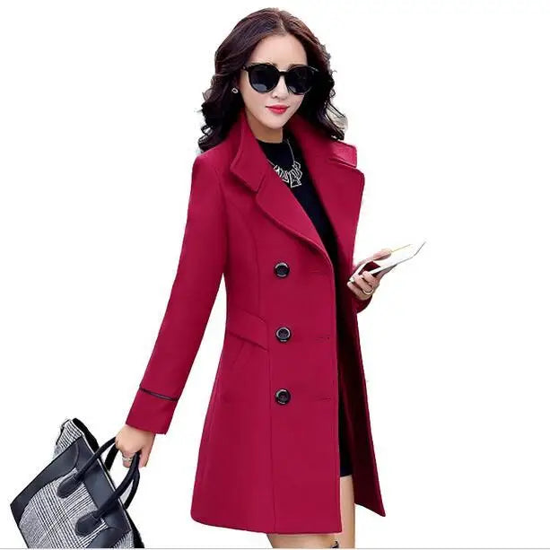 Manteau Slim élégant en laine