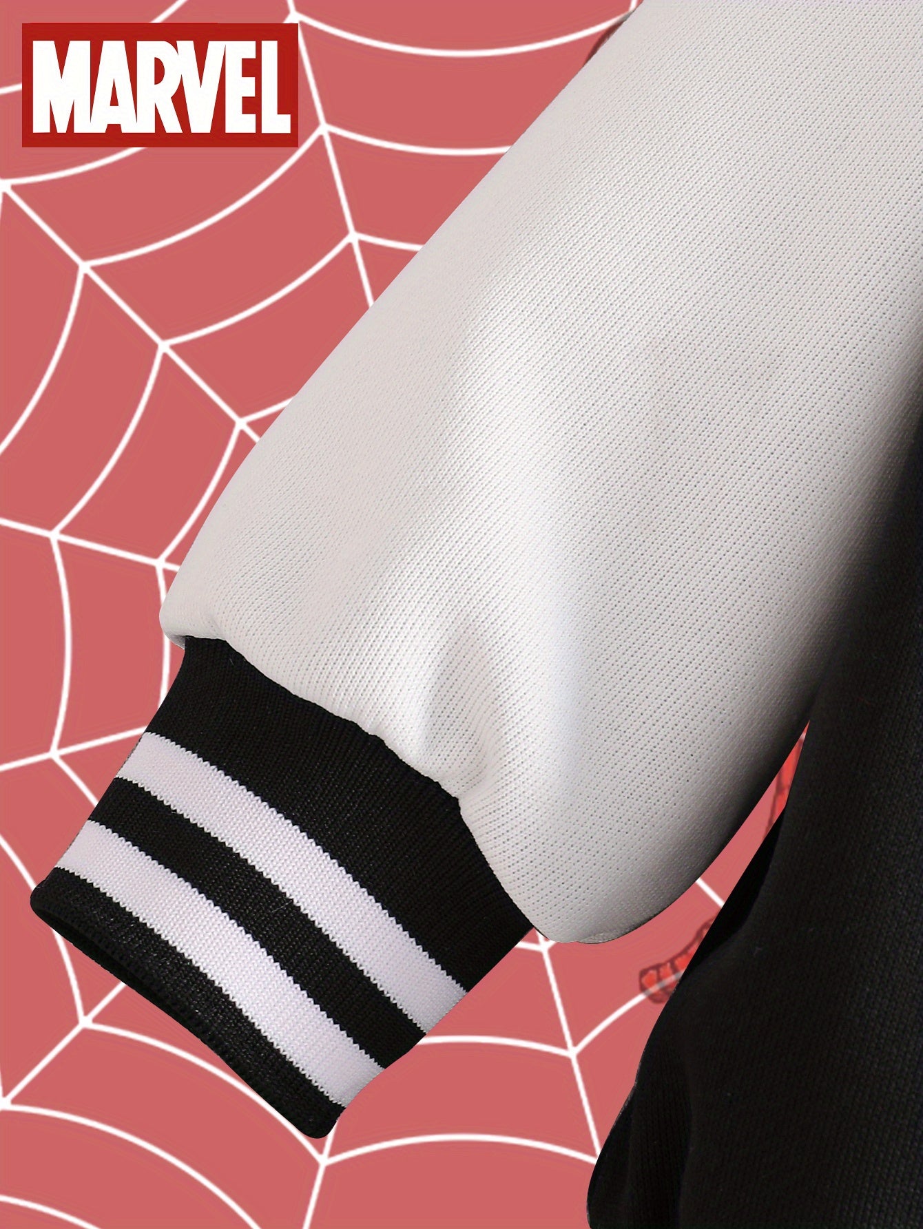 Veste de baseball Marvel pour garçon, élégante et confortable, à imprimé dessin animé Spider-Man - Pièce unique