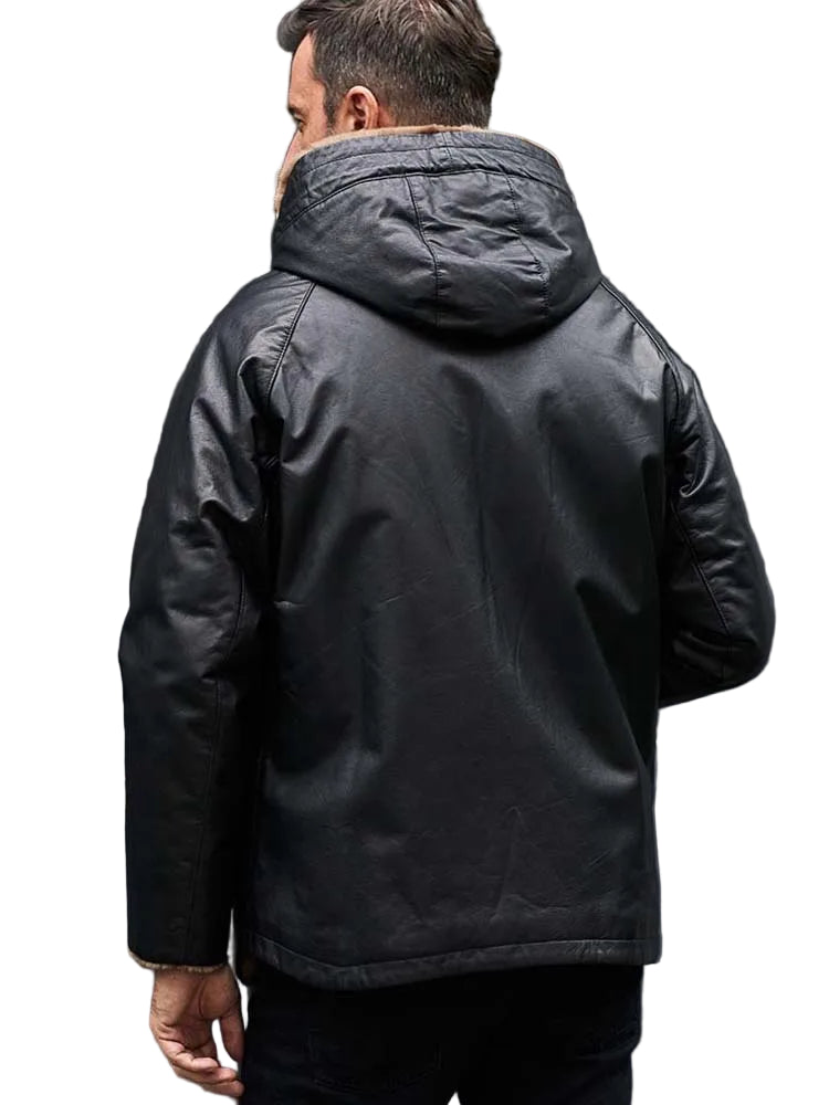 Manteau fourrure cuir Denny&Dora