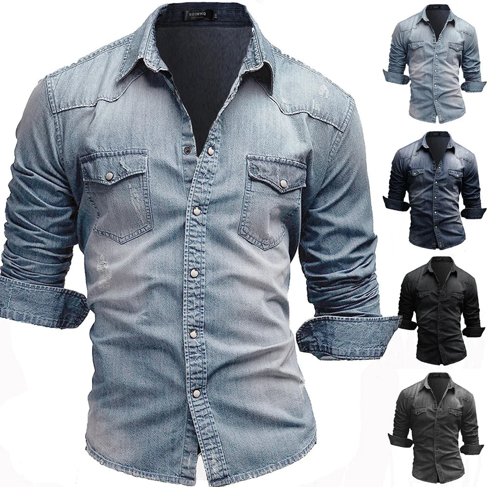 Chemise coton doux style cowboy