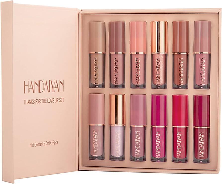 Coffret 12 rouges à lèvres mates Longue tenue