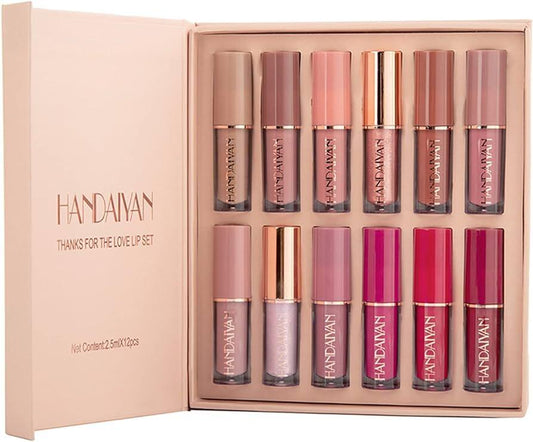 Coffret 12 rouges à lèvres mates Longue tenue