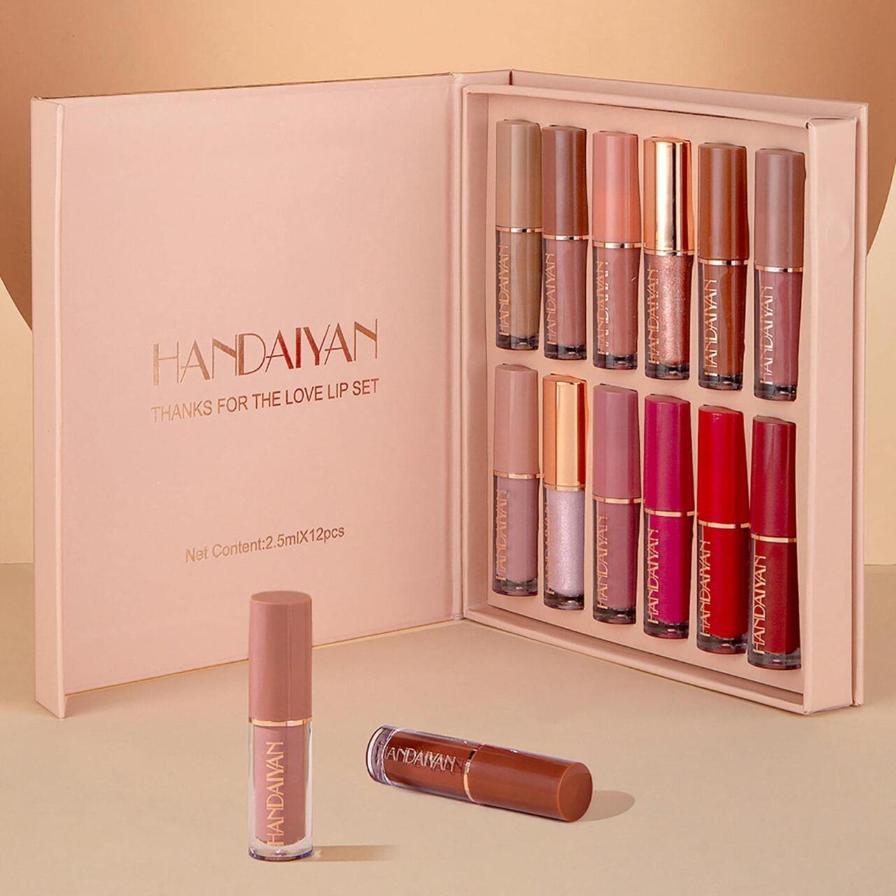 Coffret 12 rouges à lèvres mates Longue tenue