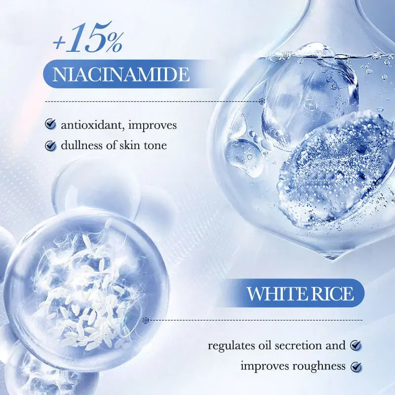 Crème visage hydratante niacinamide et au riz