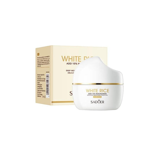Crème visage hydratante niacinamide et au riz